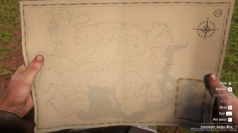 Physical World Map for Red Dead Redemption 2