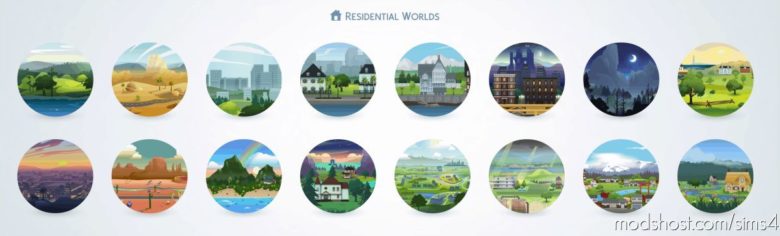 Empty Worlds With Custom Names for The Sims 4