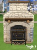 Sims 4 Interior Mod: Cottage Inspired Fireplace Stove (Image #2)