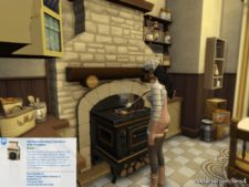 Sims 4 Interior Mod: Cottage Inspired Fireplace Stove (Image #4)