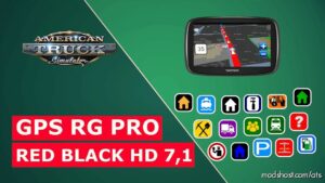 GPS RG PRO RED Black HD V7.1 for American Truck Simulator