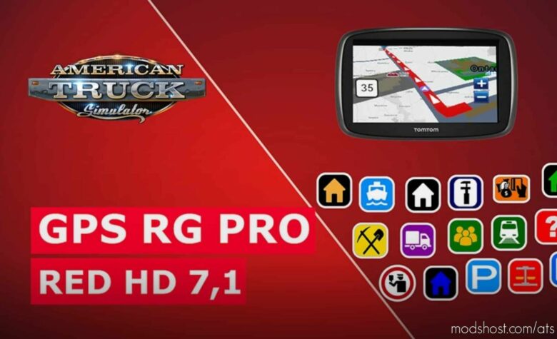 GPS RG PRO RED HD V7.1 for American Truck Simulator