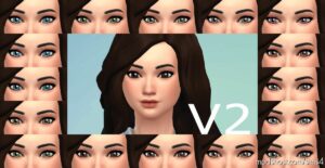 Sims 4 Mod: Eyes Gone Square – (Default, NON Default And AS Makeup) (Image #2)