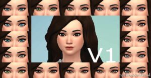 Sims 4 Mod: Eyes Gone Square – (Default, NON Default And AS Makeup) (Image #3)