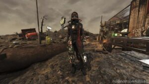 Fallout76 Mod: Dark Anarchy NCR Ranger Armor And Black And RED Assault GAS Mask (Image #3)