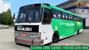 ETS2 Scania Car Mod: CMA Comet Flecha Azul BUS V3.25 1.40 (Featured)