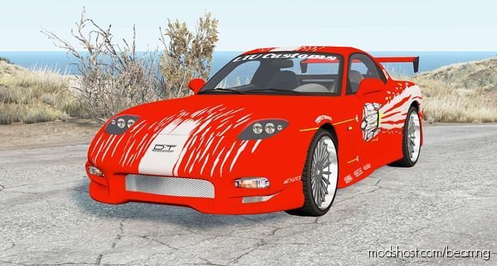 BeamNG Mazda Car Mod: RX-7 Fast & Furious (Featured)