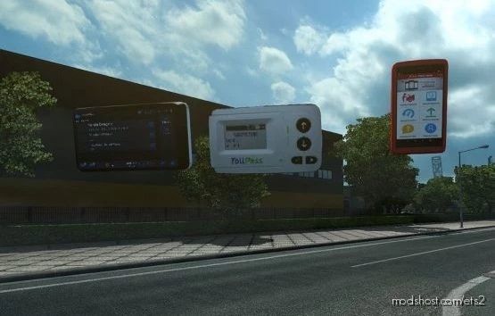 Toll Pass Device, GPS, Speedometer (Hmzmods) [1.41.X] for Euro Truck Simulator 2