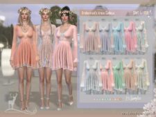Bridesmaid Dress Catleya for The Sims 4