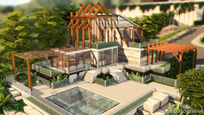 ECO House – NO CC for The Sims 4