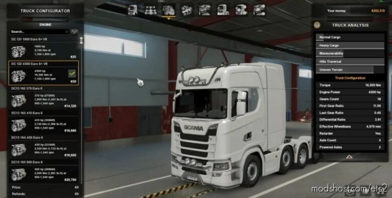 Scania S 2016 Engines & Transmissions Pack [1.40] for Euro Truck Simulator 2