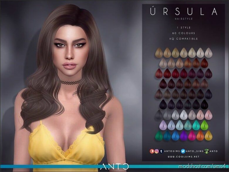 Ursula Hair for The Sims 4