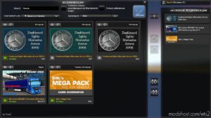 ETS2 Interior Mod: Dashboard Lights Mercedes Actros 2009 Pack V2.0 (Image #2)