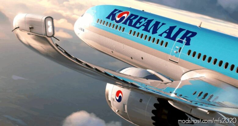 Korean AIR Boeing 787-10 Livery Pack (NO Mirrored Vertical FIN And Engine) for Microsoft Flight Simulator 2020