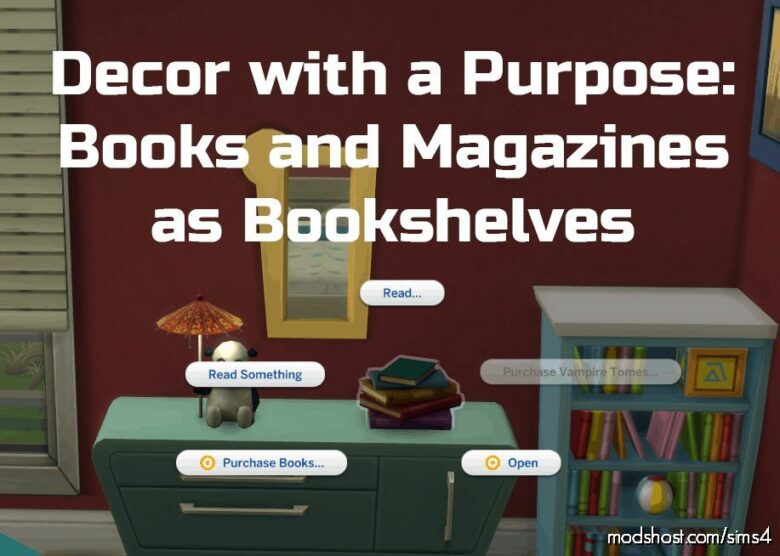 Decor With A Purpose: Books And Magazines AS Bookshelves for The Sims 4
