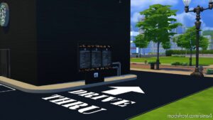 Sims 4 House Mod: Starbucks Modern Restaurant (Image #5)