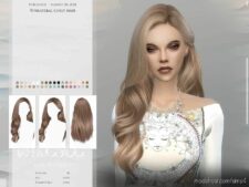 Unilateral Curly Hair for The Sims 4