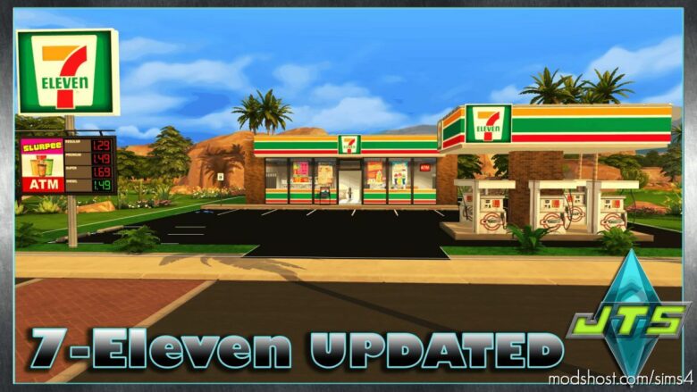 7-Eleven GAS Station for The Sims 4