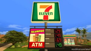 Sims 4 House Mod: 7-Eleven GAS Station (Image #3)