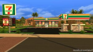 Sims 4 House Mod: 7-Eleven GAS Station (Image #4)