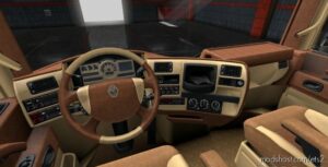 Renault Magnum Light Bordeaux Leather Interior [1.41] for Euro Truck Simulator 2