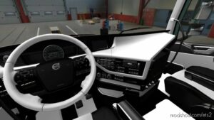 Volvo FH 2012 Black – White Interior [1.41] for Euro Truck Simulator 2