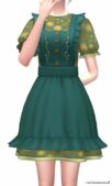 Sims 4 Clothes Mod: Cottagecore Maid Dress For Tf-Ef (Image #4)