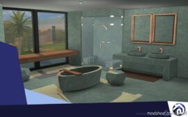 Sims 4 Interior Mod: Hout Huis - Part 3 (Master Bathroom) (Image #10)