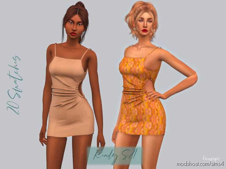 Cut-Out Dress for The Sims 4