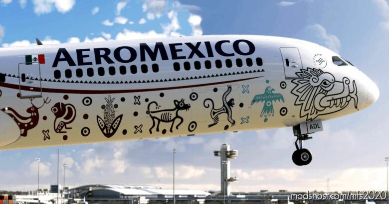 [3D Decal] Aeromexico B787-10 Quetzalcoatl for Microsoft Flight Simulator 2020
