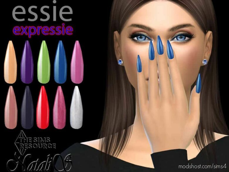 Essie Expressie Ballerina Nails for The Sims 4