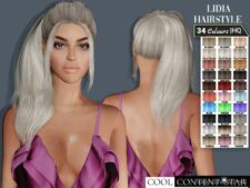 Sims 4 Mod: Lidia Tail Hair (Image #2)