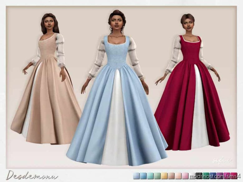 Desdemona Dress for The Sims 4