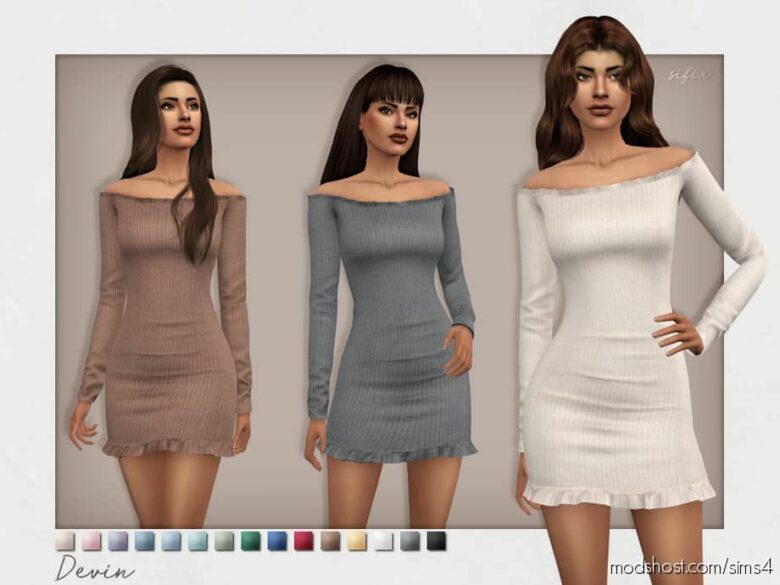 Devin Dress for The Sims 4