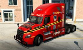 ATS Freightliner Mod: Prime INC. Fdny Squad 343 Skin (Image #2)