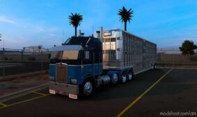 Custom Blue Skin Kenworth K100E for American Truck Simulator