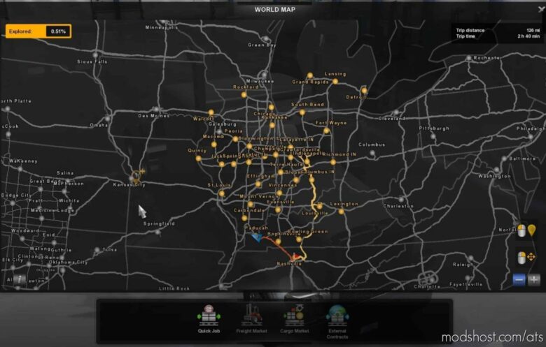 Midwest Expansion V0.166 for American Truck Simulator