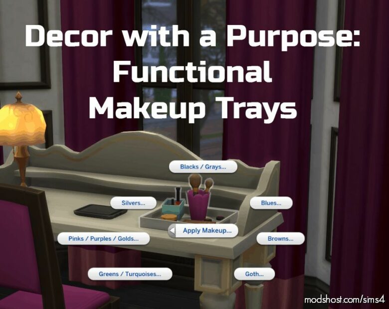 Decor With A Purpose: Functional Makeup Trays for The Sims 4