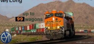 Intermittent Very Long Freight Trains (UP To 99 Wagons) [1.41] for American Truck Simulator
