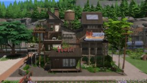 Sims 4 House Mod: Industrial Cafe – NO CC (Image #3)