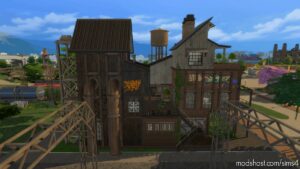 Sims 4 House Mod: Industrial Cafe – NO CC (Image #4)