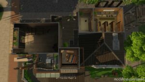 Sims 4 House Mod: Industrial Cafe – NO CC (Image #7)