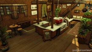 Sims 4 House Mod: Industrial Cafe – NO CC (Image #20)