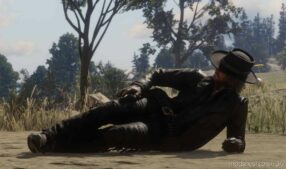 RDR2 Mod: Black Gunslinger Jacket And Fringed Chaps (Image #2)