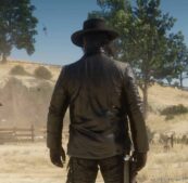 RDR2 Mod: Black Gunslinger Jacket And Fringed Chaps (Image #6)