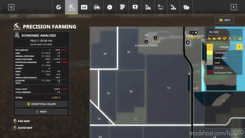 Precision Farming (Anhydrous Ammonia Ready) V1.0.2 for Farming Simulator 19