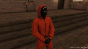 GTA 5 Player Mod: Squid Game Guard Outfit For MP Male V2.0 (Image #2)