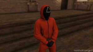 GTA 5 Player Mod: Squid Game Guard Outfit For MP Male V2.0 (Image #3)