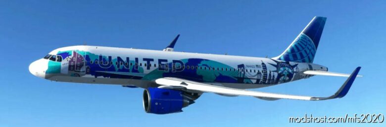 United Airlines N14102 HER ART Newyork/Newjersey Livery 8K for Microsoft Flight Simulator 2020