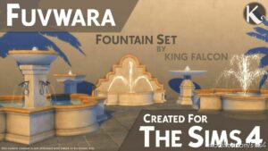 Sims 4 Object Mod: Fuvwara – Fountain SET (Image #2)